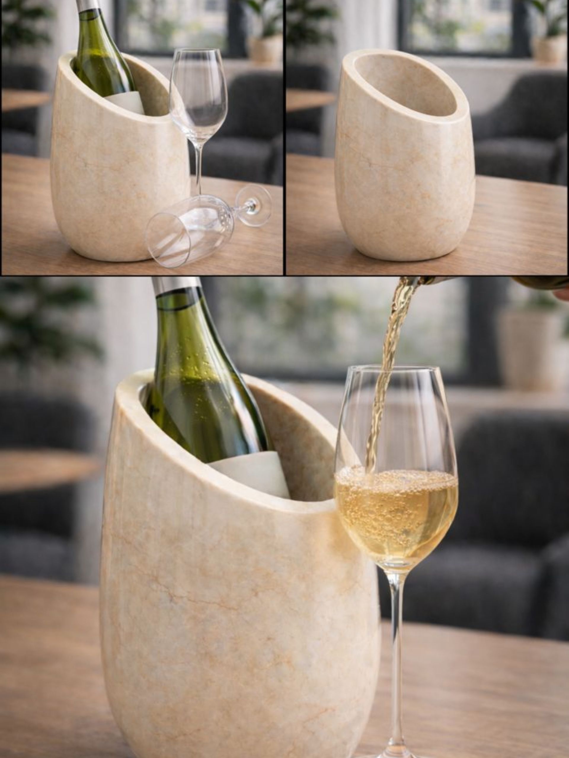 Marble Wine Chiller & Bottle Holder